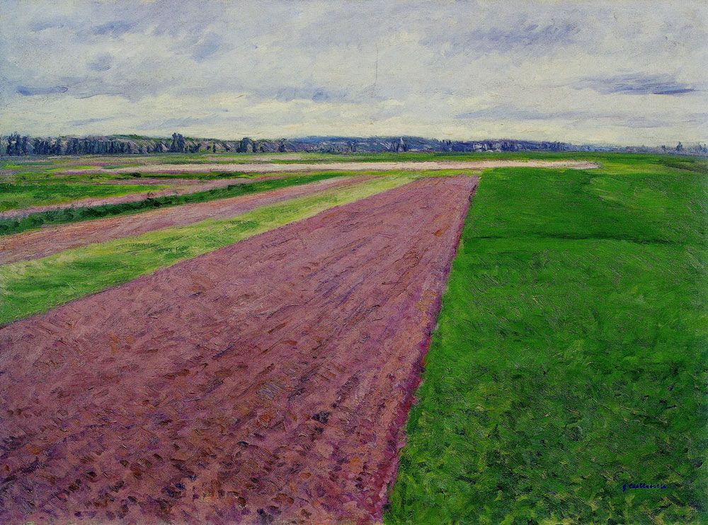 Gustave Caillebotte - Fields of the Gennevilliers Plain, Study in Yellow and Rose