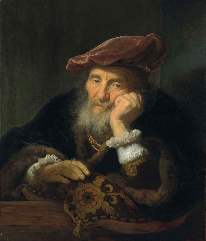 Govert Flinck - An old man at a casement