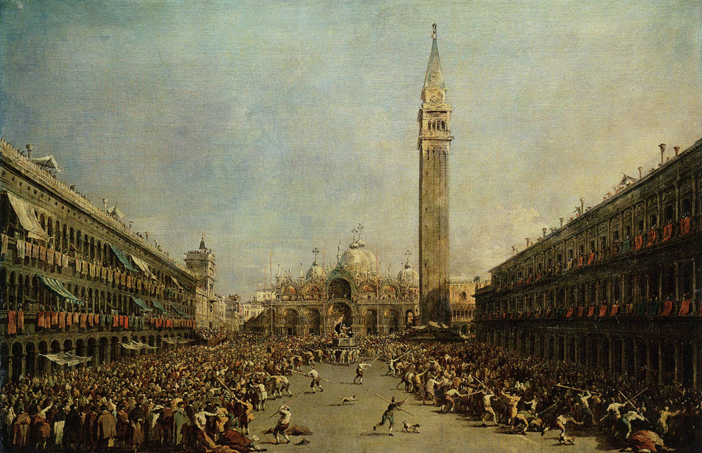 Francesco Guardi - Doge Alvise IV Mocenigo Carried into Piazza San Marco after His Election