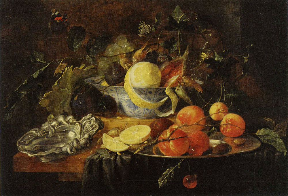 Jan Davidsz. de Heem - Still Life with Fruit and Silver Plate