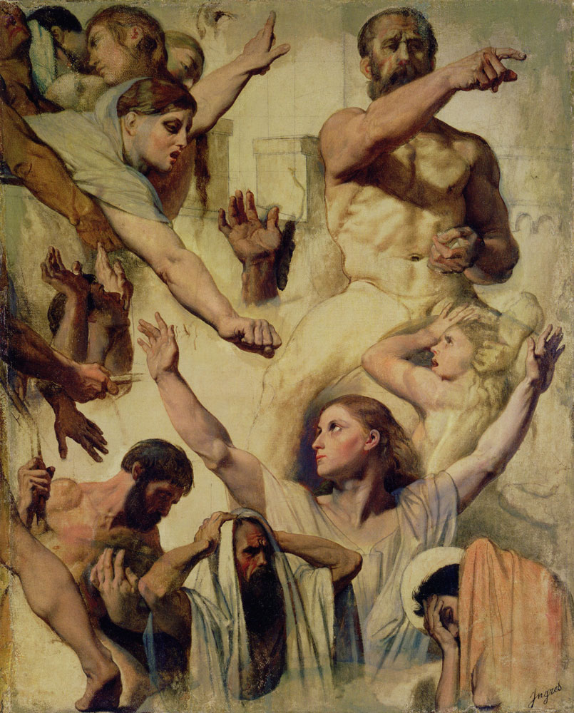 Jean Auguste Dominique Ingres - Study for the Martyrdom of Saint Symphorien
