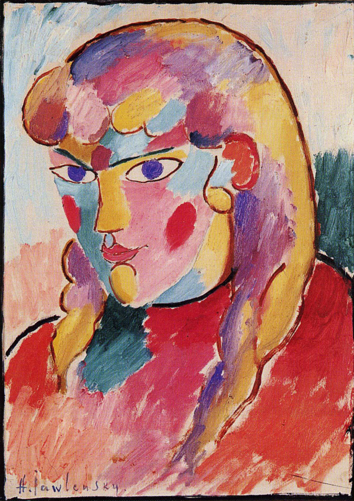 Alexej von Jawlensky - Girl with blue eyes and two plaits