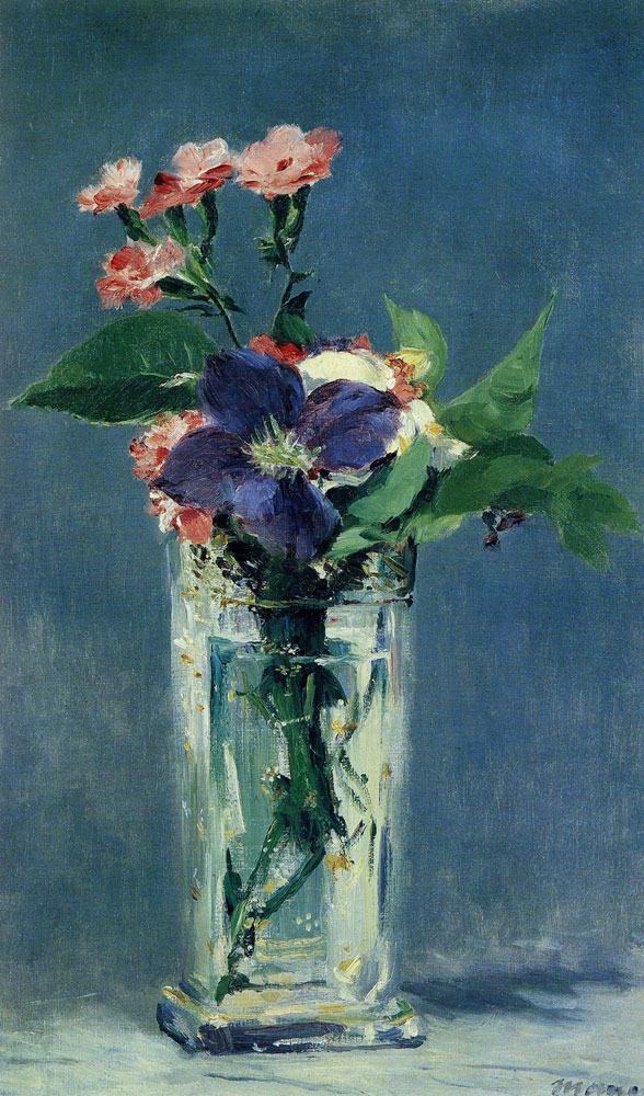 Edouard Manet - Carnations and Clematis in a Crystal Vase