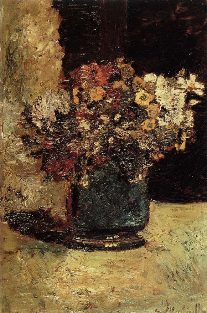 Adolphe Monticelli - Vase with Flowers