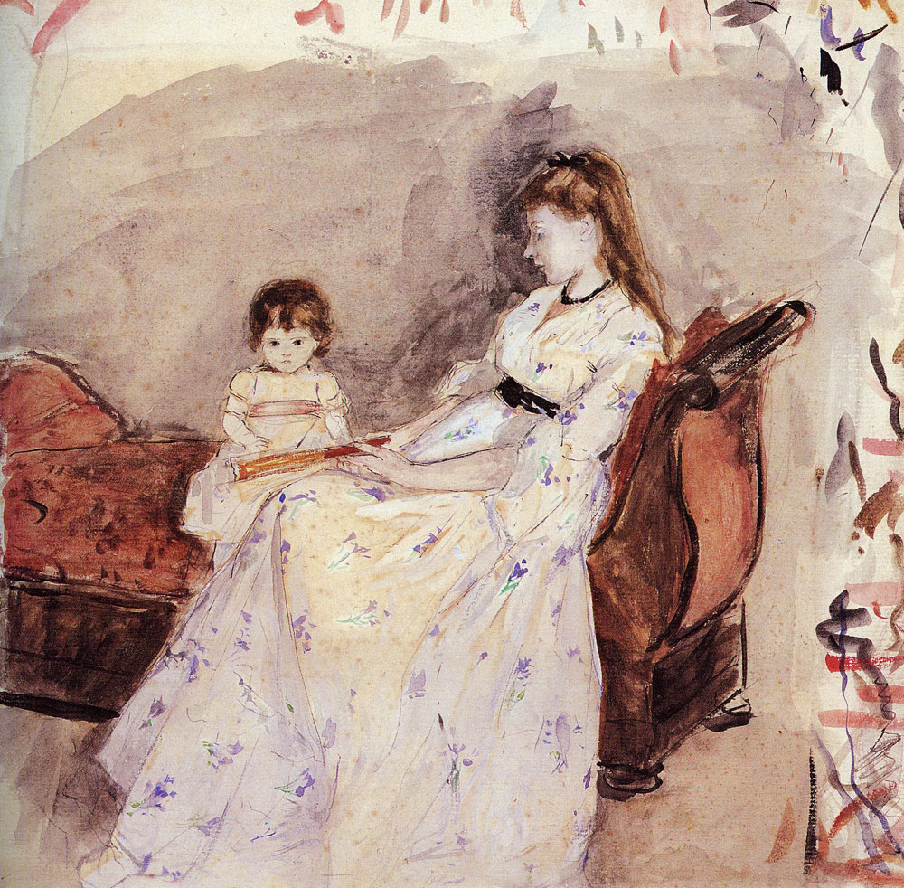 Berthe Morisot - The Artist's Edma with her Daughter Jeanne
