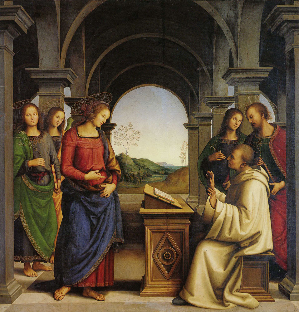 Pietro Perugino - The Virgin appearing to St. Bernard