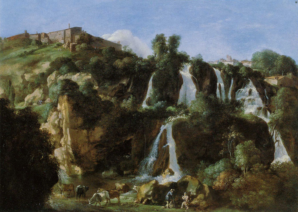 Cornelis van Poelenburch - The Waterfall of Tivoli