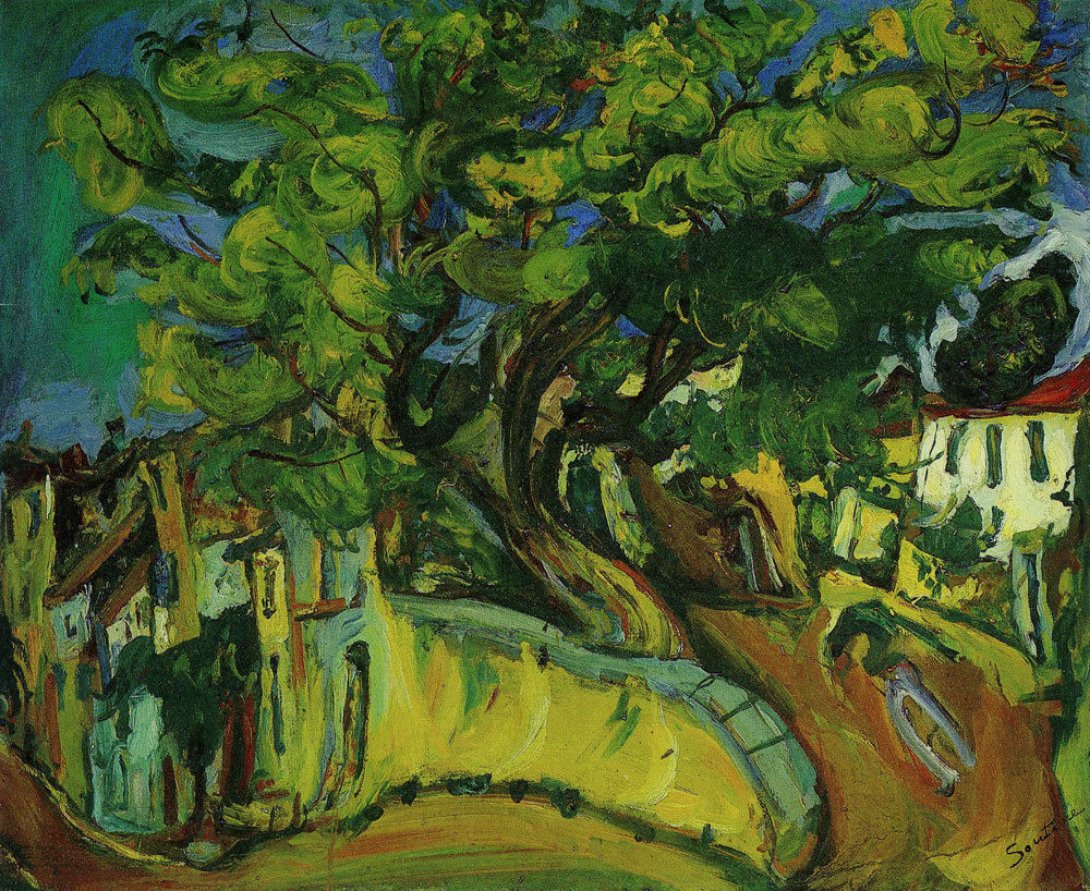Chaim Soutine - Cagnes Landscape with Tree