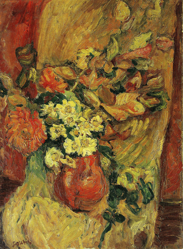 Chaim Soutine - Flowers in a Pot on a Chair