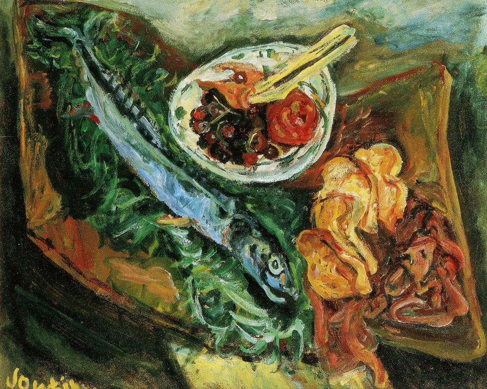 Chaim Soutine - Still Life with Fish and Fruit