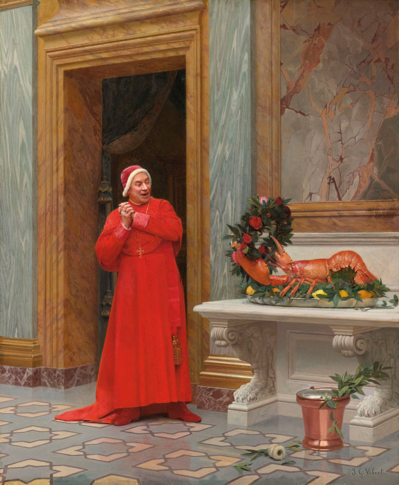 Jehan-Georges Vibert - Les deux robes rouges