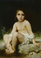 William-Adolphe Bouguereau Little Girl Sitting at the Water's Edge