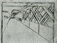 Gustave Caillebotte - Drawing for Pont de l'Europe