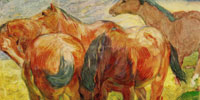 Franz Marc Large Painting of Horses Lenggries I