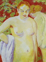 Franz Marc Nudes on Vermilion, Sketch