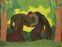 Edouard Vuillard Man with Two Horses
