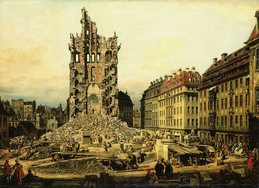 Bernardo Bellotto - The Demolition of the Ruins of the Kreuzkirche