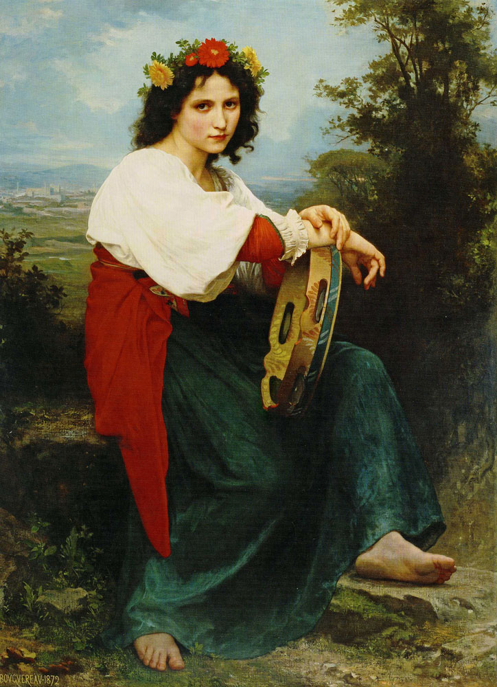 William-Adolphe Bouguereau - Italian Girl with a Tambourine