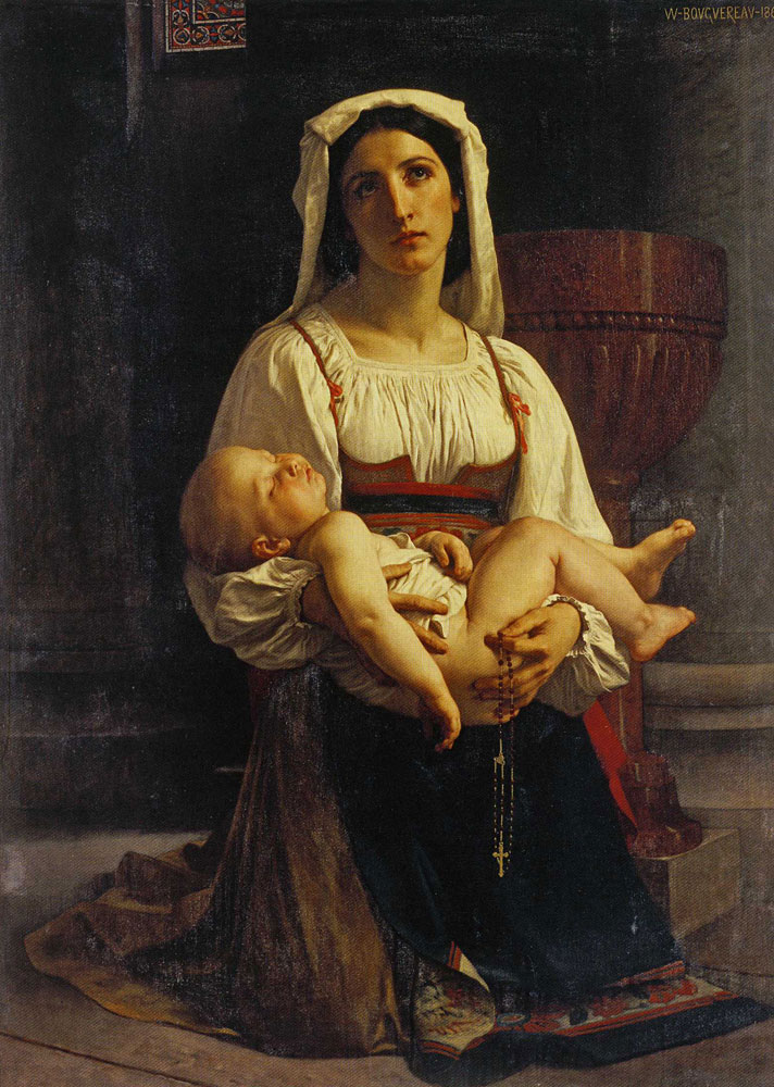 William-Adolphe Bouguereau - Prayer to the Virgin