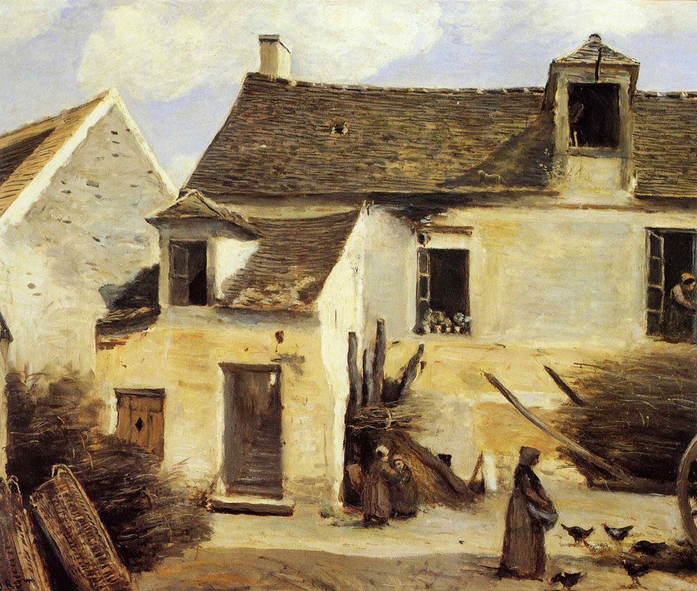 Camille Corot - Courtyard of a Peasant's House near Paris