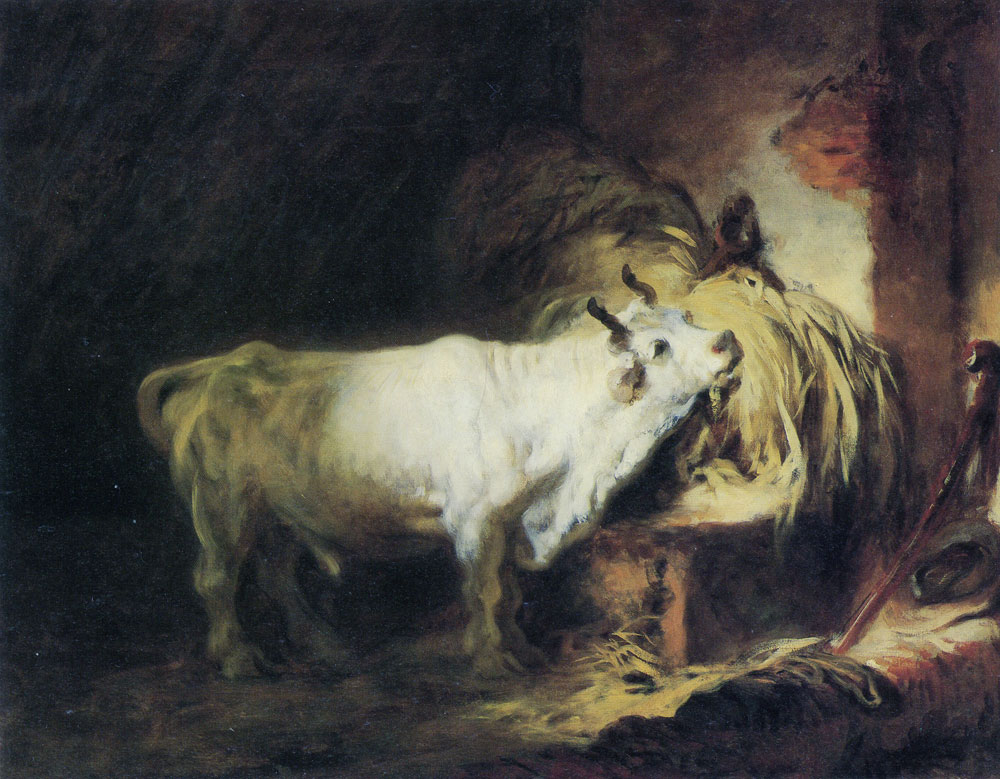 Jean-Honoré Fragonard - The White Bull in the Stable