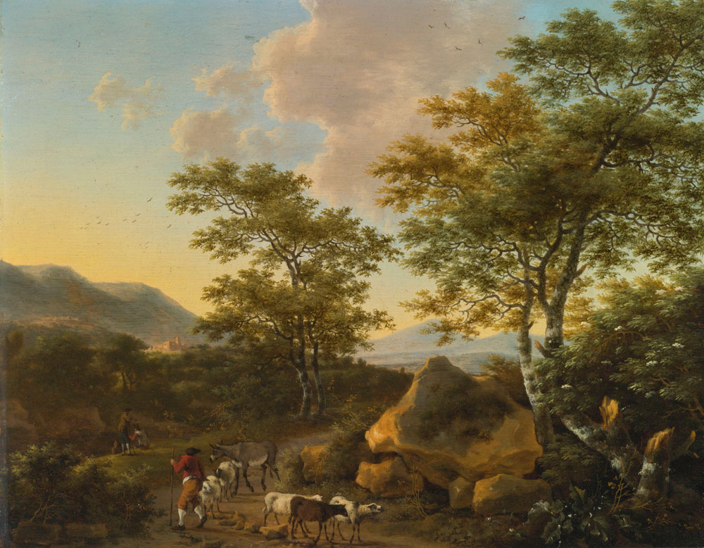 Willem de Heusch - Italianate Landscape with Shepherds