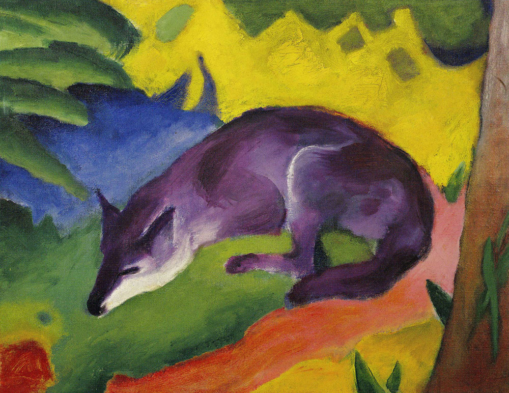 Franz Marc - Blue-black Fox