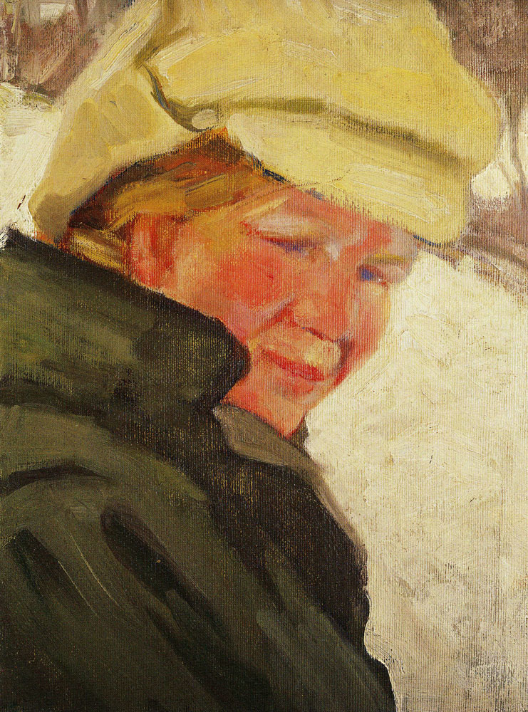 Franz Marc - Portrait of Maria Franck in White Cap