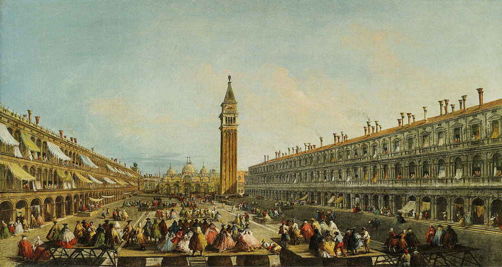 Michele Marieschi - Doge Pietro Grimani Carried into Piazza San Marco after His Election
