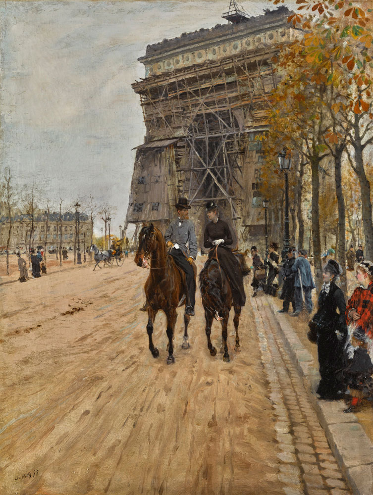 Giuseppe De Nittis - The Arc de Triomphe, Paris