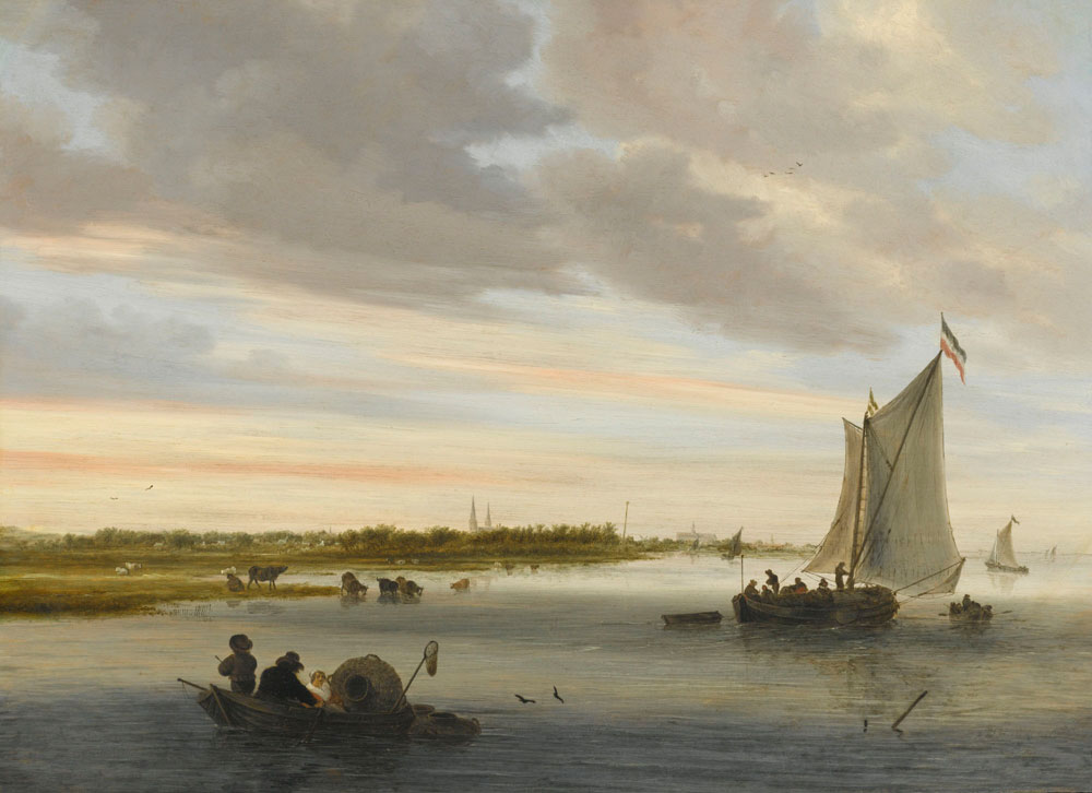 Salomon van Ruysdael - River Landscape near Haarlem