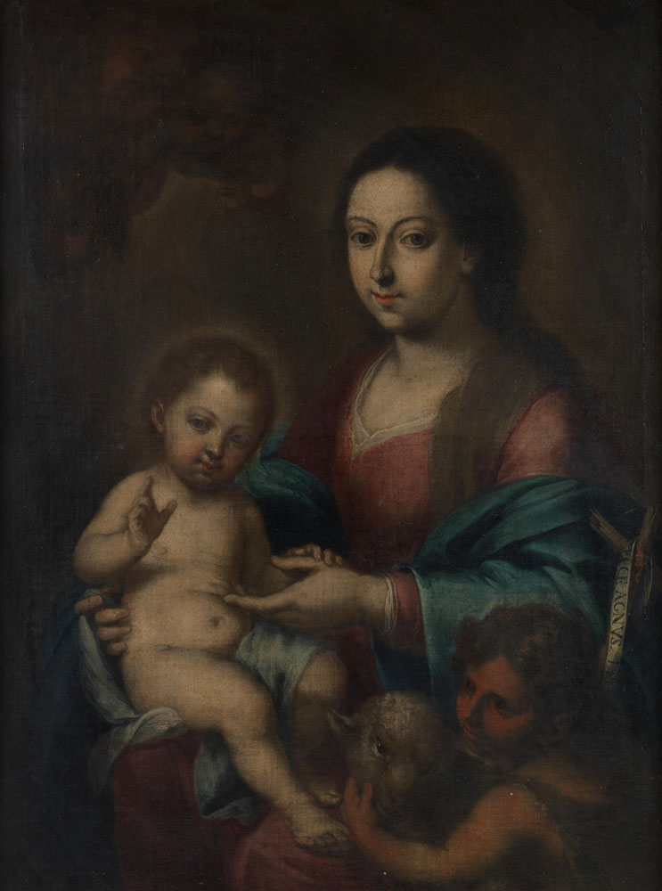 School of Seville - The Madonna and Child with the Infant Saint John the Baptist