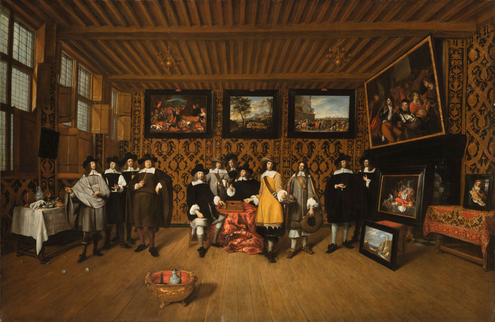 Gillis van Tilborgh - Interior with Twelve Gentlemen