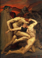 William-Adolphe Bouguereau Dante and Virgil in Hell