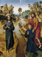 Dirk Bouts John the Baptist identifies Christ as the Lamb of God ('Ecce Agnus Dei')