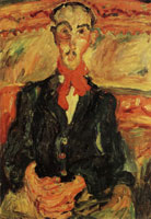 Chaim Soutine Man with a Red Scarf