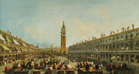Michele Marieschi Doge Pietro Grimani Carried into Piazza San Marco after His Election