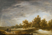 David Teniers the Younger River Landscape with Rainbow