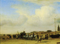 Adriaen van de Velde Carriage on the Beach of Scheveningen