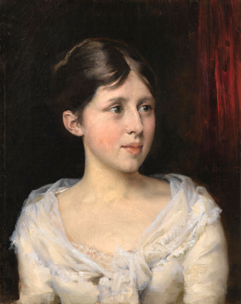 Albert Edelfelt - Girl in a White Dress