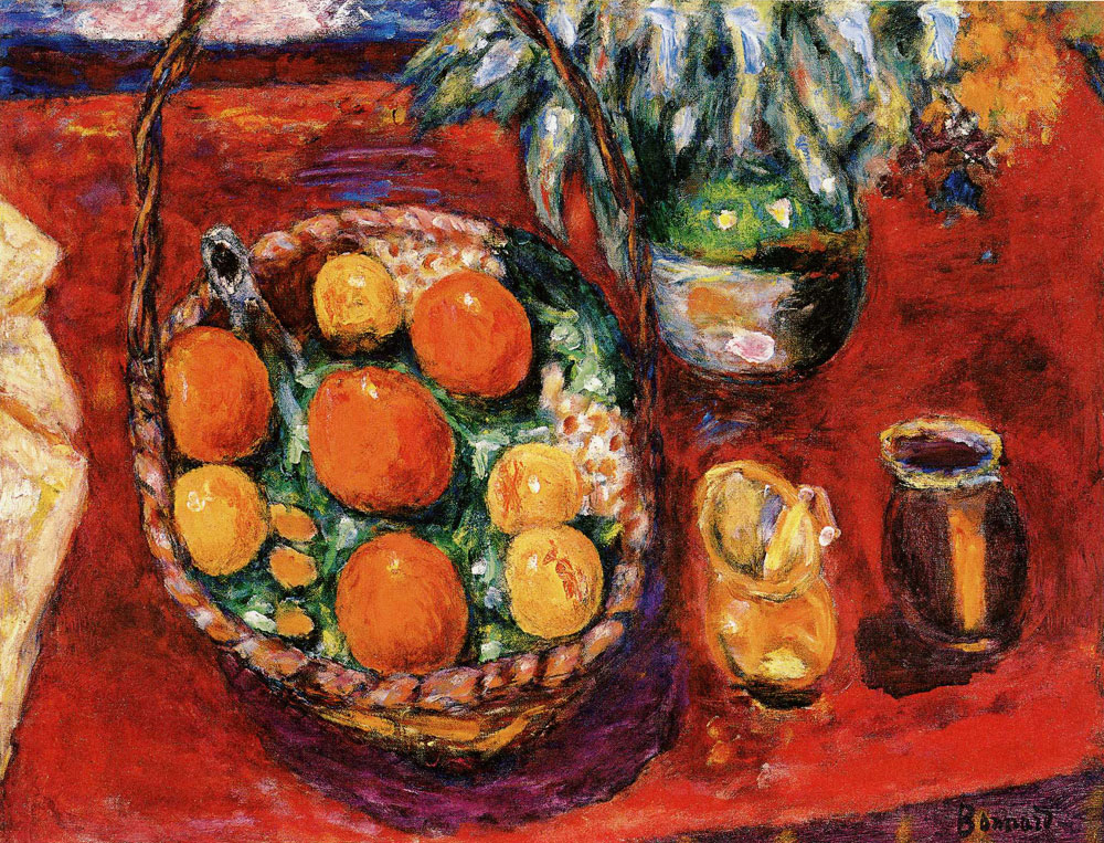 Pierre Bonnard - Basket of Fruit: Oranges and Persimmons