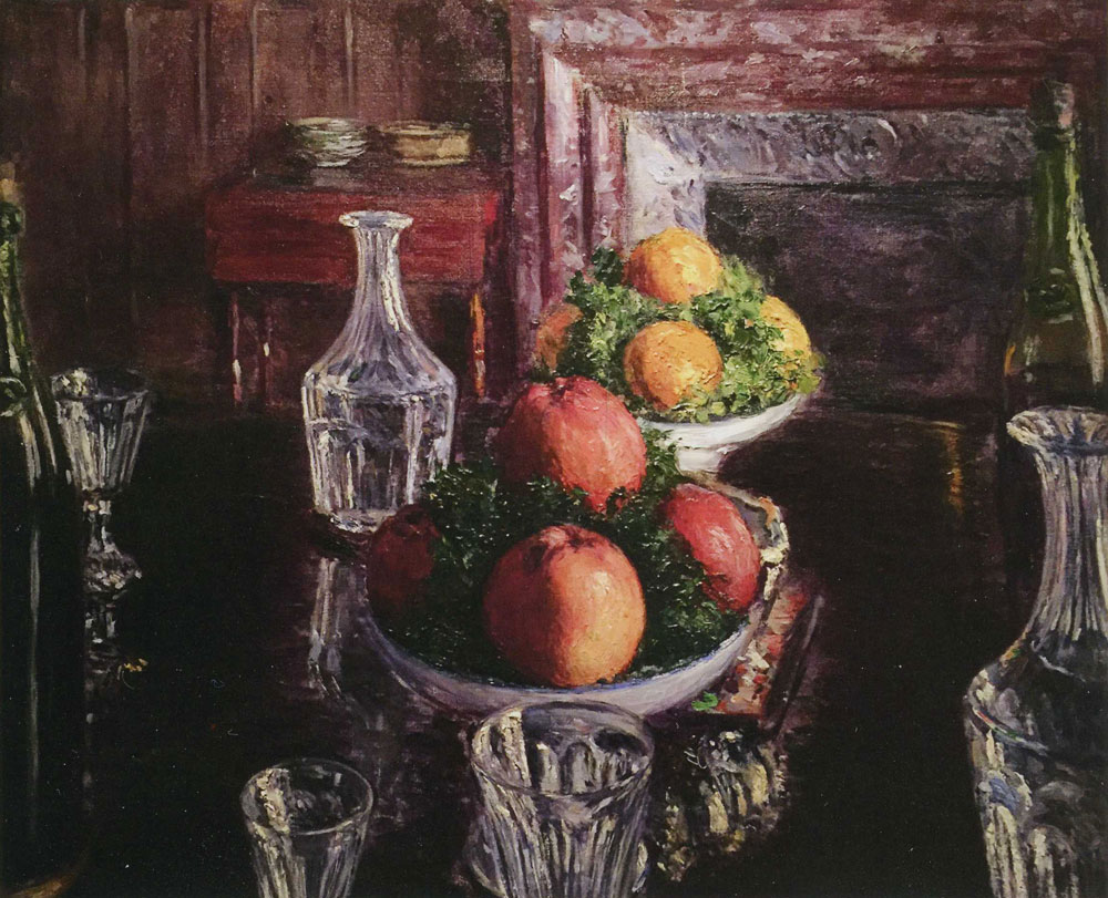 Gustave Caillebotte - Still Life with Fruit and Glassware