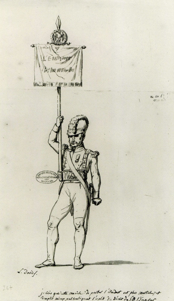 Jacques-Louis David - Project for an Officer Holding an Eagle