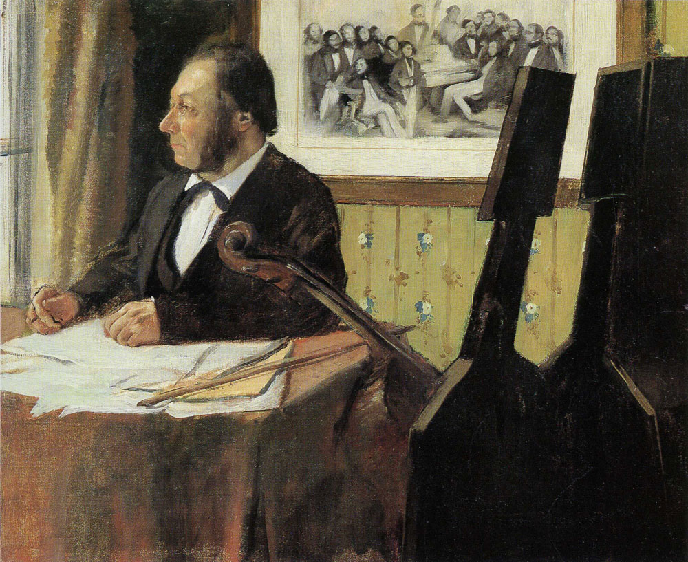 Edgar Degas - Louis-Marie Pilet, Violoncellist in the Orchestra of the Opéra