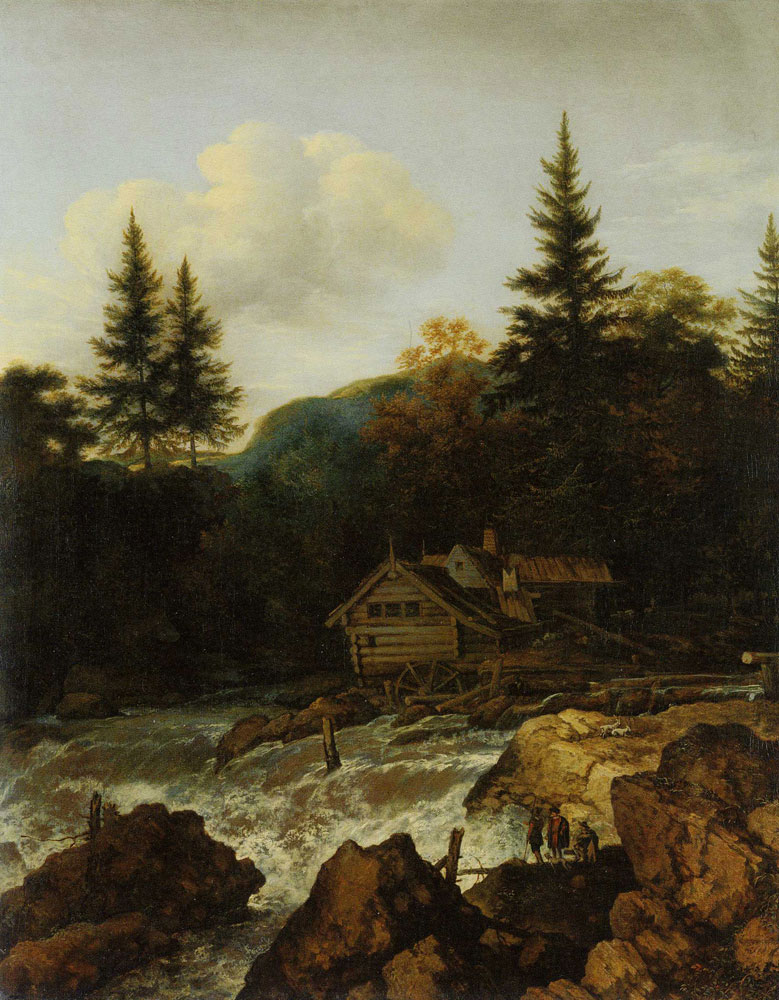 Allart van Everdingen - Scandinavian Waterfall with a Mill