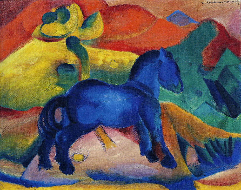 Franz Marc - Little Blue Horse, Picture for a Child