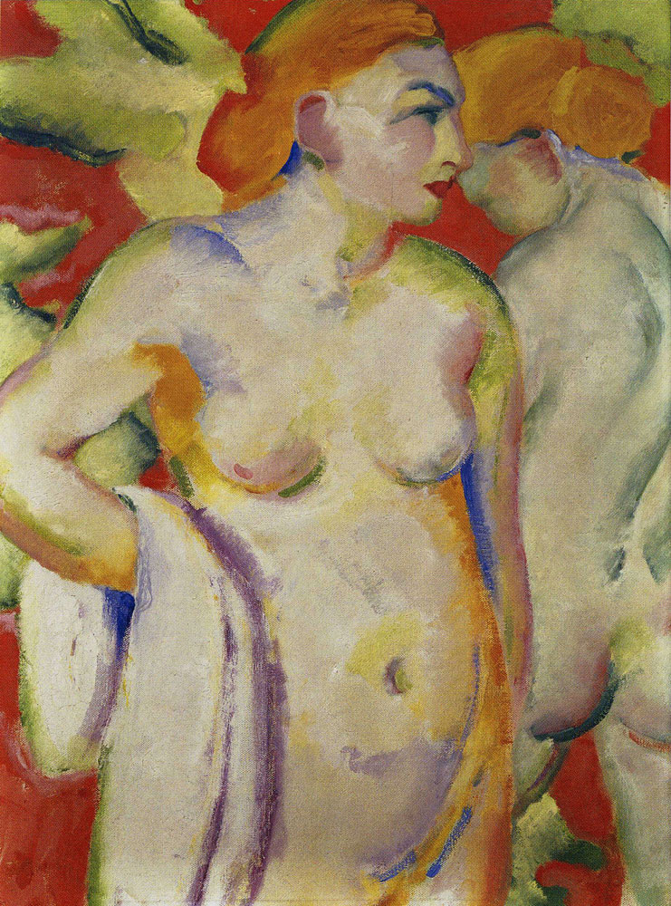 Franz Marc - Nudes on Vermilion
