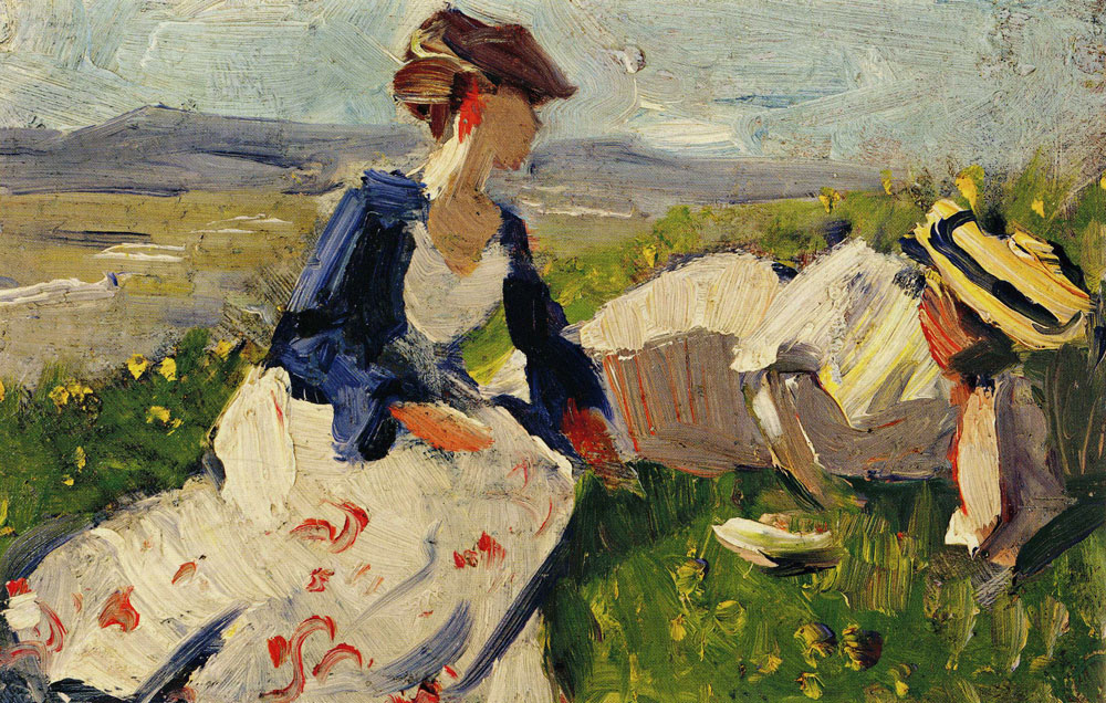Franz Marc - Two Women on a Hillside, Sketch