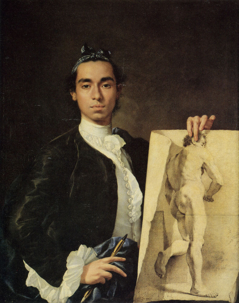 Luis Meléndez - Self-Portrait with Nude Drawing