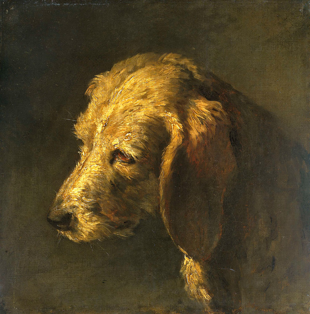 Attributed to Nicolas Toussaint Charlet - Head of a Dog